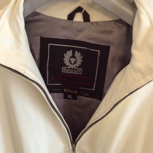 Belstaff Creme Leather XLarge Jacket